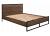 4ft6 Double Housten Walnut Wood Effect and Black Metal Bed Frame 3